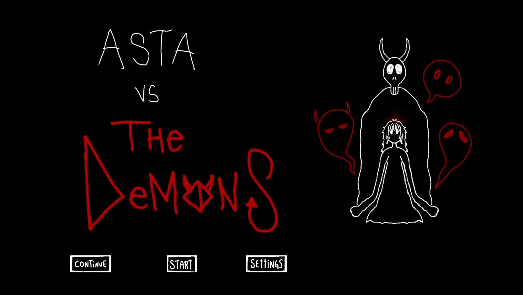 Asta Asta vs The Demons - Web platform and Visual Novel